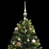 vidaXL Artificial Hinged Christmas Tree 150 LEDs & Ball Set 59.1"