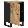 vidaXL Bathroom Cabinet Black, Natural Wood