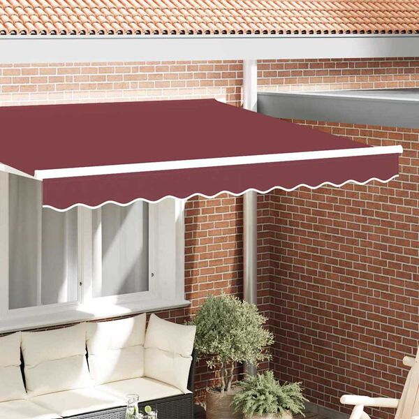 vidaXL Awning Valance Burgundy 2.3 x 0.2 m Canvas