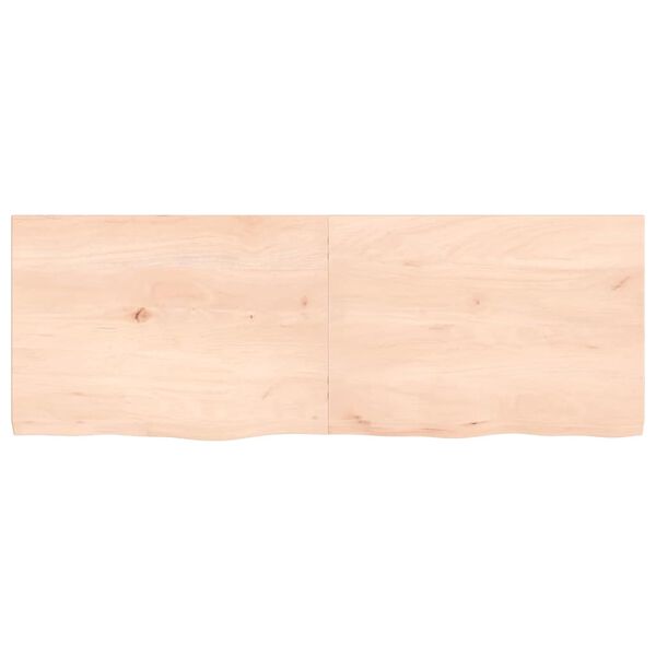 vidaXL Bathroom Countertop 55.1 x 19.7 x (0.8-1.6) " Untreated Solid Wood