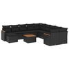 vidaXL Garden Sofa Set Black