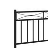 vidaXL Bed Frame Black Powder-Coated Steel Super King Bed Frame