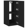 vidaXL TV Wall Cabinet Set of 2 Black Engineered wood Medium
