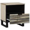 vidaXL Bedside Cabinet White and Black 15.75 x 12.99 x 18.11 in