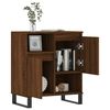 vidaXL Sideboard Brown Oak Engineered Wood, Iron Medium Sideboard