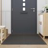 vidaXL Doormat Stripe black and grey PP (Polypropylene) Large Non-slip