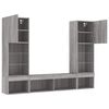vidaXL 5 Piece TV Wall Units with LED Gray Sonoma Engineered Wood