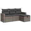 vidaXL Garden Sofa Set Grey PE rattan Standard Modular Garden Sofa Set