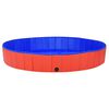 vidaXL Dog Swimming Pool Red PVC Extra Large Collapsible Circular