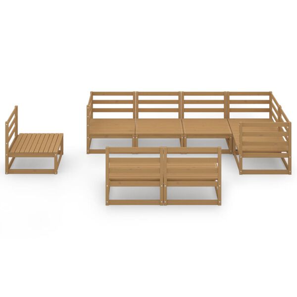 vidaXL Garden Lounge Set Honey brown Solid pine wood Standard Modular