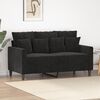 vidaXL 2-seater Sofa Black Velvet (100% polyester), Metal, Textilene