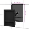 vidaXL Shower Niche with 2 Compartments Matt Black 16.1"x20.1"x3.9"