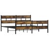 vidaXL Bed Frame Smoked Oak Steel, Engineered Wood Super King Bed Frame