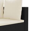 vidaXL Patio Sofa Set Set of 6 Black PE rattan