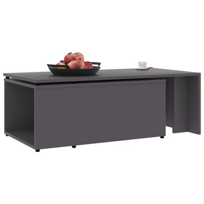 vidaXL Coffee Table Gray 59.1"x19.7"x13.8" Engineered Wood