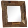 vidaXL Mirror Various shades of brown Solid reclaimed wood, glass