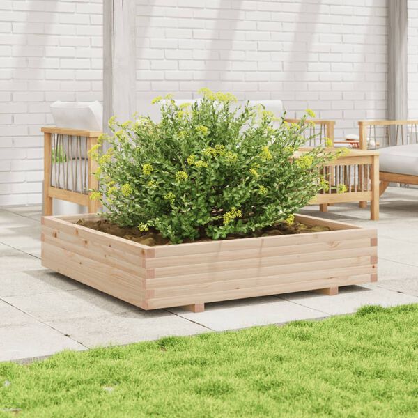 vidaXL Garden Planter Natural Wood Solid Pine Wood Large Durable