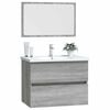 vidaXL 2 Piece Bathroom Furniture Set Gray Sonoma Engineered Wood