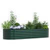 vidaXL Garden Raised Bed Green 94.5" x 31.5" x 17.3" Steel