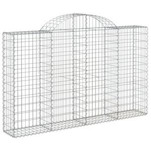 vidaXL Gabion Basket Silver Galvanized Iron 78.7 x 11.8 x 55.1 in