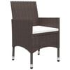 vidaXL Garden Dining Set Brown