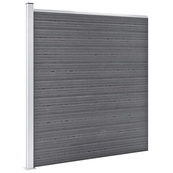 vidaXL Garden Fence WPC 139"x73.2" Gray