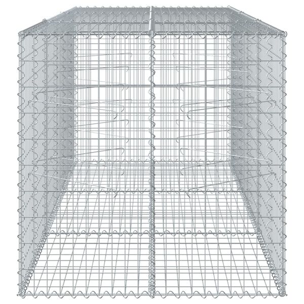 vidaXL Gabion Basket Silver Galvanized iron wire Large Durable