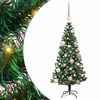 vidaXL Artificial Pre-lit Christmas Tree Green 47.2" PVC and Metal