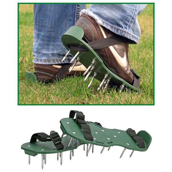 HI Lawn Aerator Green Steel, PP (polypropylene), polyester Adjustable