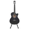 vidaXL 12 Piece Western Classical Guitar Set with 6 Strings Black 38"