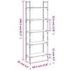 vidaXL Bookshelf Smoked Oak Engineered wood Tall Bookshelf Rectangular