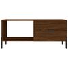 vidaXL Coffee Table Brown Oak Engineered Wood, Iron Medium Coffee Table
