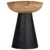 vidaXL Side Table Black Solid mango wood Small Decorative Inlays