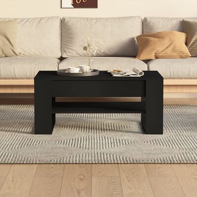 vidaXL Coffee Table Black 40.2"x21.7"x17.7" Engineered Wood