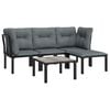vidaXL Garden Lounge Set Black and Dark Grey