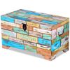 vidaXL Storage Chest Multicolor Solid Reclaimed Wood