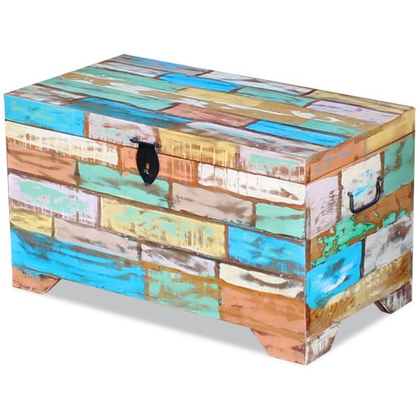 vidaXL Storage Chest Multicolor Solid Reclaimed Wood