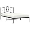 vidaXL Bed Frame Black Powder-coated Steel Twin Bed Frame Rectangular