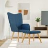 vidaXL Relaxing Chair With Stool Blue