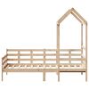 vidaXL Day Bed Natural wood Solid pine wood 80 x 79 in Day Bed