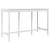 vidaXL Bar Table White Solid pine wood Large Durable Bar Table