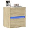 vidaXL TV Wall Cabinet Sonoma Oak Engineered Wood 16.1 x 12.2 x 17.7 in