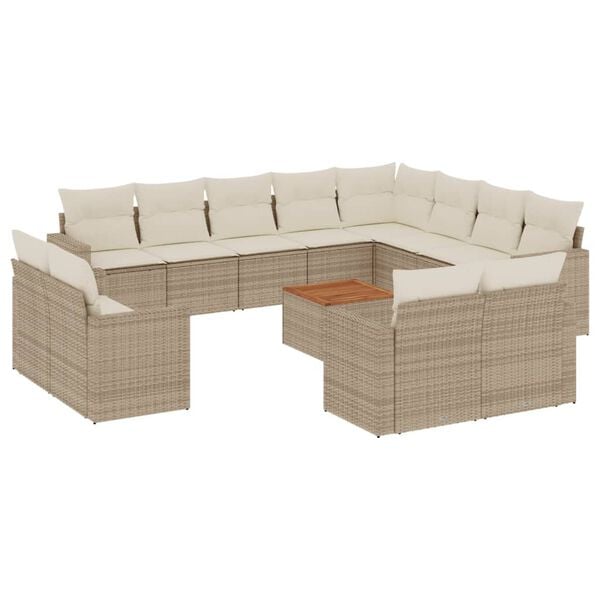 vidaXL Garden Sofa Set Beige
