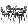 vidaXL Garden Dining Set 5 pcs Black 35.4" x 35.4" x 29.5