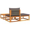 vidaXL 3 Piece Garden Sofa Set with Cushions Wood Acacia&Rope