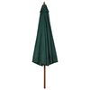 vidaXL Garden Parasol Green Polyester, Laminated bamboo, Hardwood Large