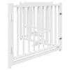 vidaXL Dog Gate Set of 4 White Solid fir wood 126.0 in total length