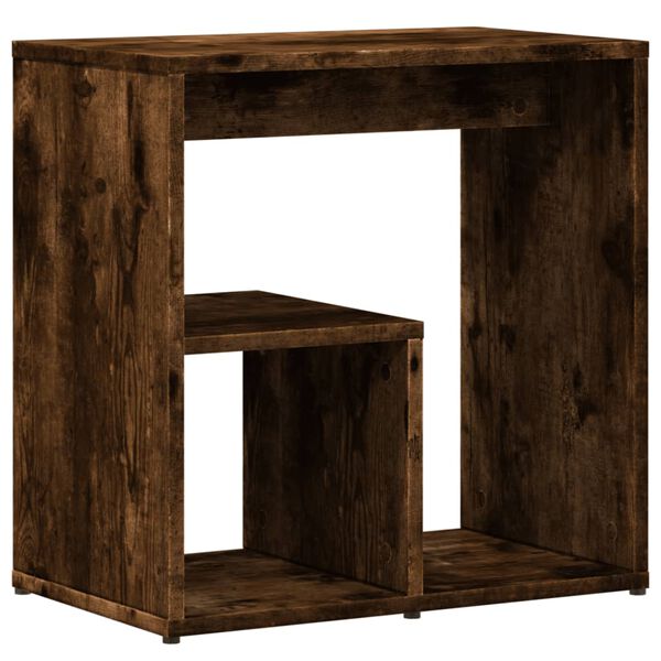 vidaXL Side Table Smoked Oak 19.7"x11.8"x19.7" Engineered Wood