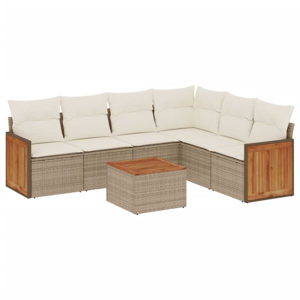 vidaXL Garden Sofa Set Beige