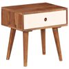 vidaXL Bedside Table Brown Solid Acacia wood 17.7x11.8x17.7 in Modern